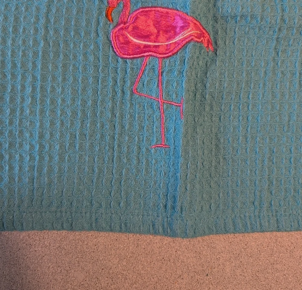 Vibrant Aqua Flamingo Kids Shorts
